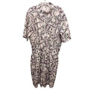 Money Jumpsuit $100 Dollar Pattern USA America Novelty XL Event Costume Festival